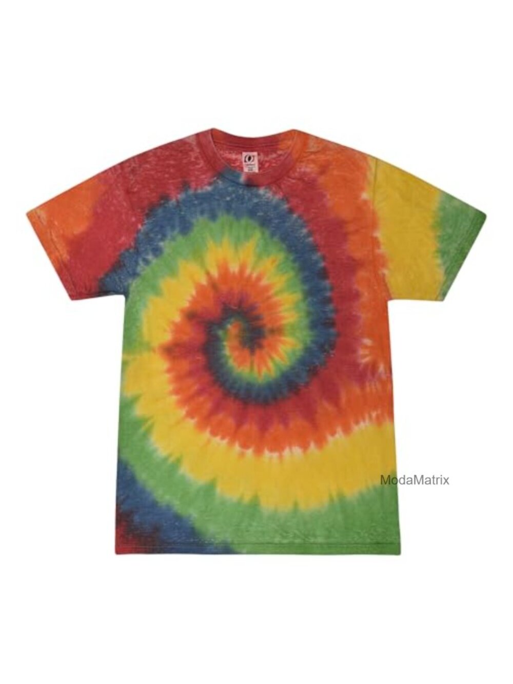 Vintage Wash Tie Dye T-Shirt Crew Neck Short Sleeve Cotton Blend